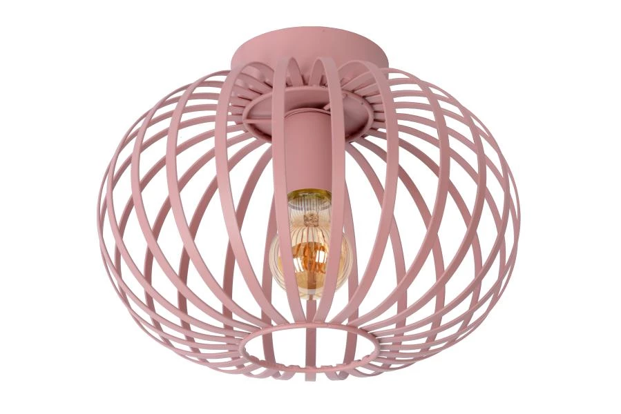 Lucide MERLINA - Flush ceiling light Children - Ø 30 cm - 1xE27 - Pink - off